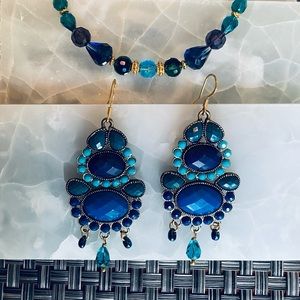 Handmade Swarovski bracelet and earring set